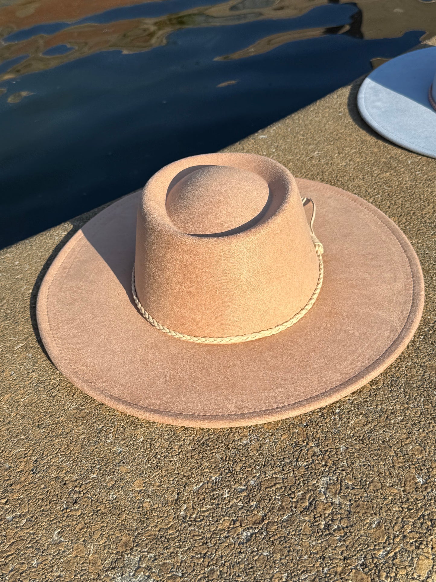 Flat Boater widebrim Vegan Fedora Hat