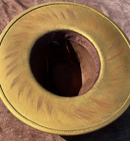 Custom handcrafted Chestnut Fedora Hat
