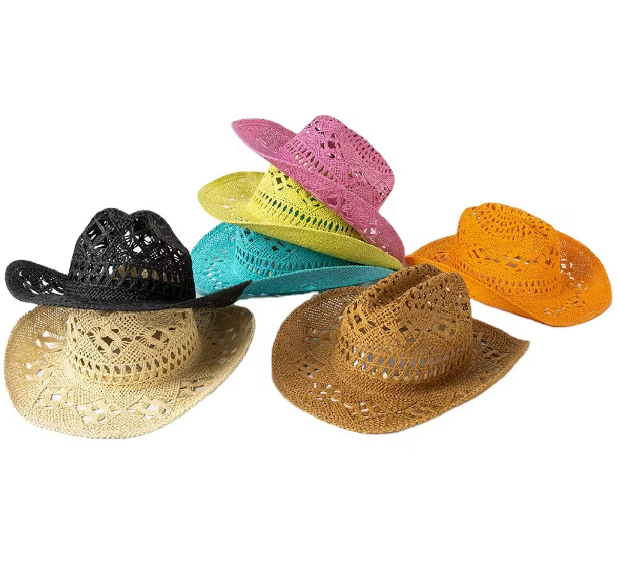 Spring Hand Woven Straw Cowboy Hat