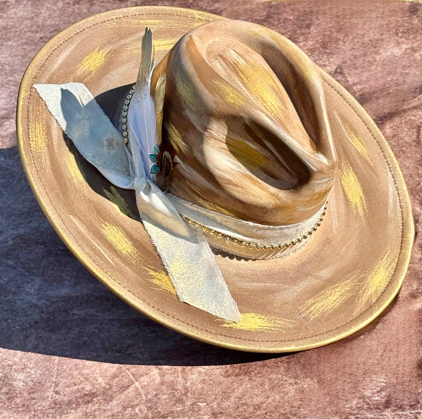 Custom handcrafted Chestnut Fedora Hat
