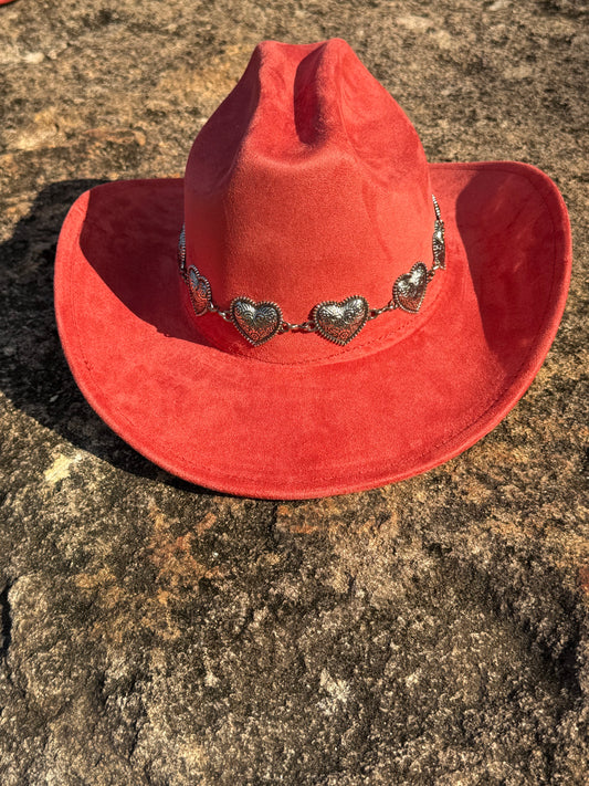 Premium Hearted Suede pinched Cowboy Hat