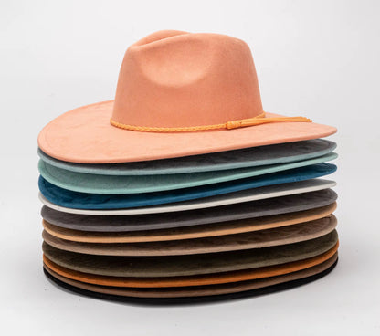 On the rocks Suede Wide Brim Fedora