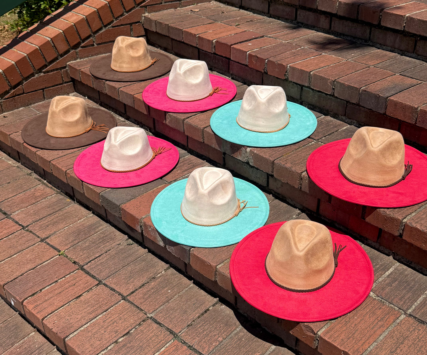 Two Toned Vegan Suede Hat Blank, Hat for Burning, Hat Pyrography, Fedora Hat, Wide Brim Hat, Hat for Engraving