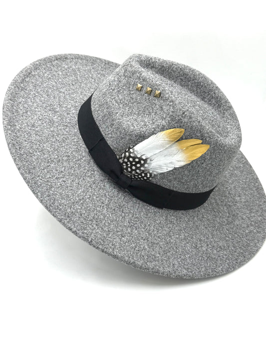 Bow Tie Fedora Hat -Granite - Accessorizmee