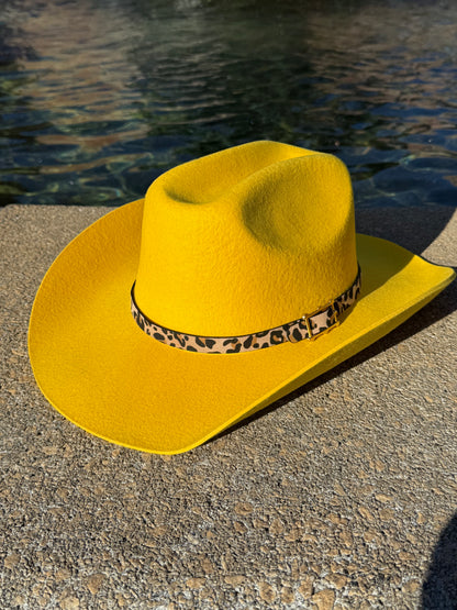 Leopard 100% Wool Cowboy Hat Solid, Solid Cowboy Hat for Burning