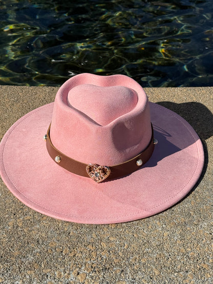 Full Heart widebrim Vegan Fedora Hat