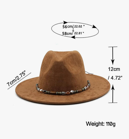 Kos Suede Fedora Hat