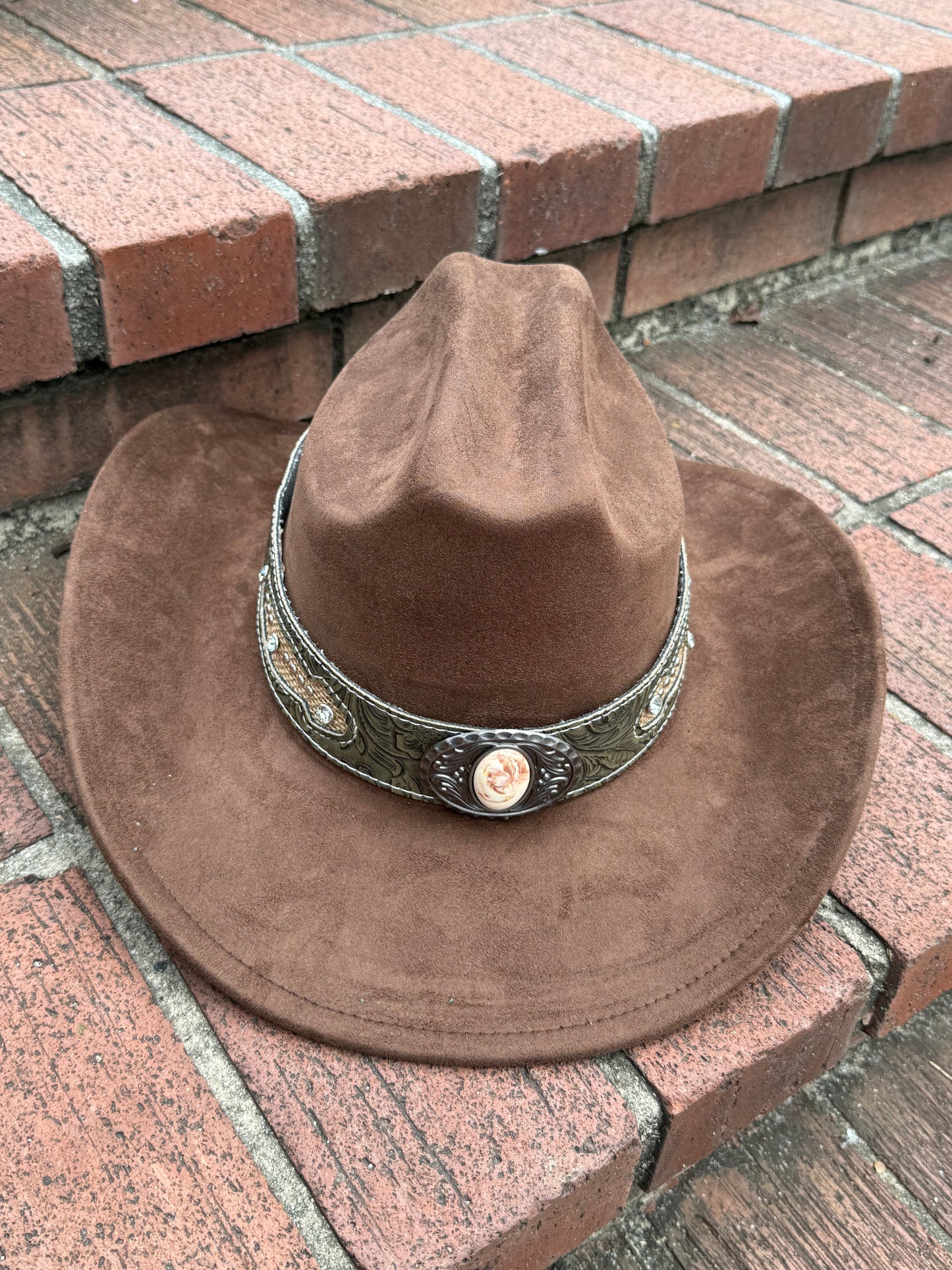 Premium Suede Cowboy Hat - Depths Design,  Unisex ,Adjustable & Stylish Suitable for Pyrography, Laser Engraving