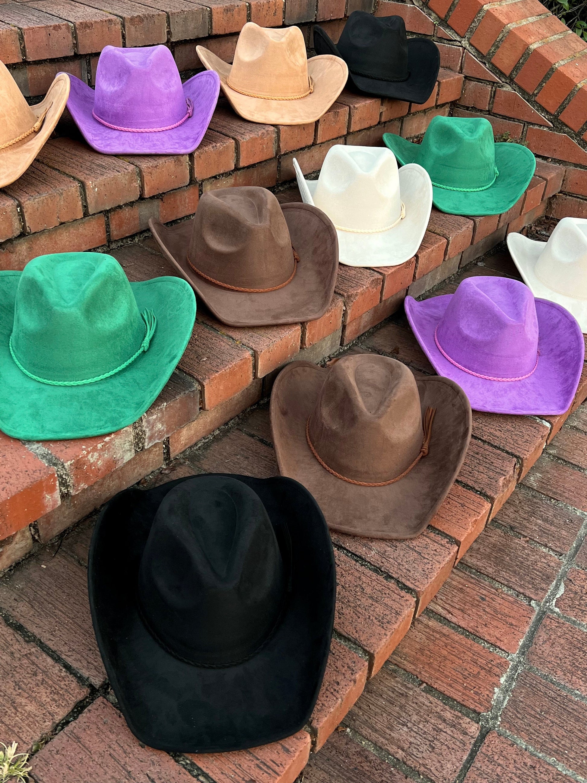 Coloured cowboy hats shop