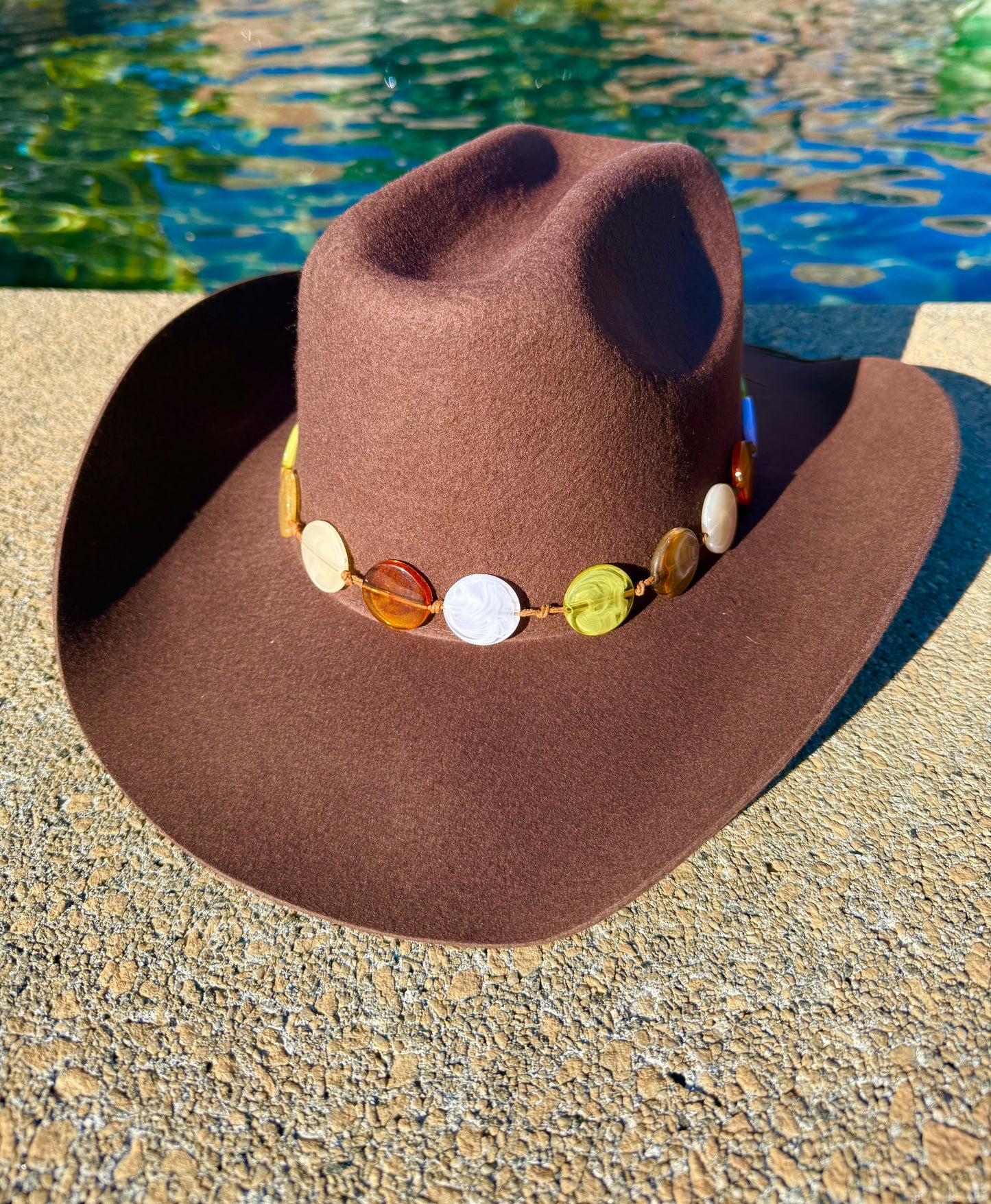 Button up 100% Wool Cowboy Hat Solid, Solid Cowboy Hat for Burning