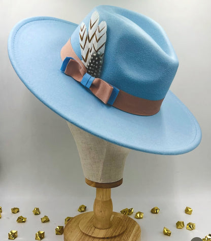 Luxury Fedora Hat -Ice Latte
