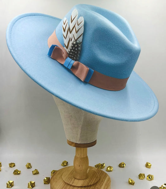 Luxury Fedora Hat -Ice Latte