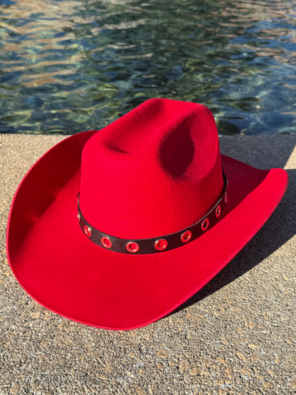 GoldRound 100% Wool Cowboy Hat Solid, Solid Cowboy Hat for Burning