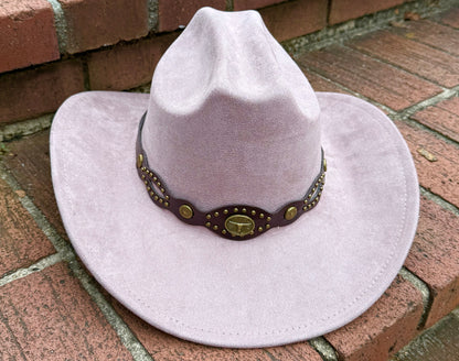 Premium Suede Cowboy Hat - Sanded Design, Unisex ,Adjustable & Stylish Suitable for Pyrography, Laser Engraving