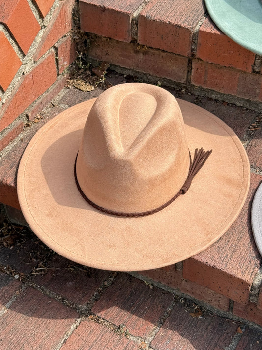 Vegan Suede Classic Wide Brim-Style Hat – Unisex ,Adjustable & Stylish Suitable for Pyrography, Laser Engraving - Accessorizmee