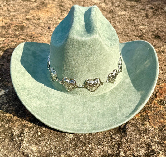 Premium Hearted Suede pinched Cowboy Hat