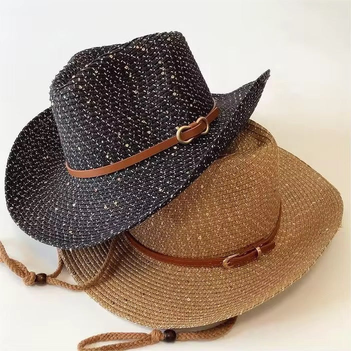 Western Spark Woven Straw Cowboy Hat