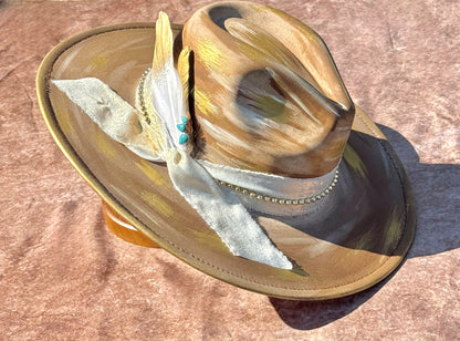 Custom handcrafted Chestnut Fedora Hat
