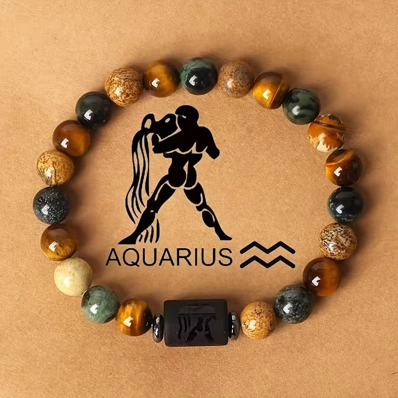 Natural beaded Zodiac Bracelet - Accessorizmee