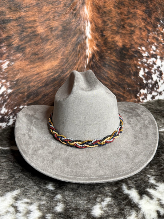 Premium Suede Cowboy Hat - Adjustable Straps Inside, Unisex Design, Size 56-58cm, Western Style, Fashionable & Functional, Shipped in a Box - Accessorizmee