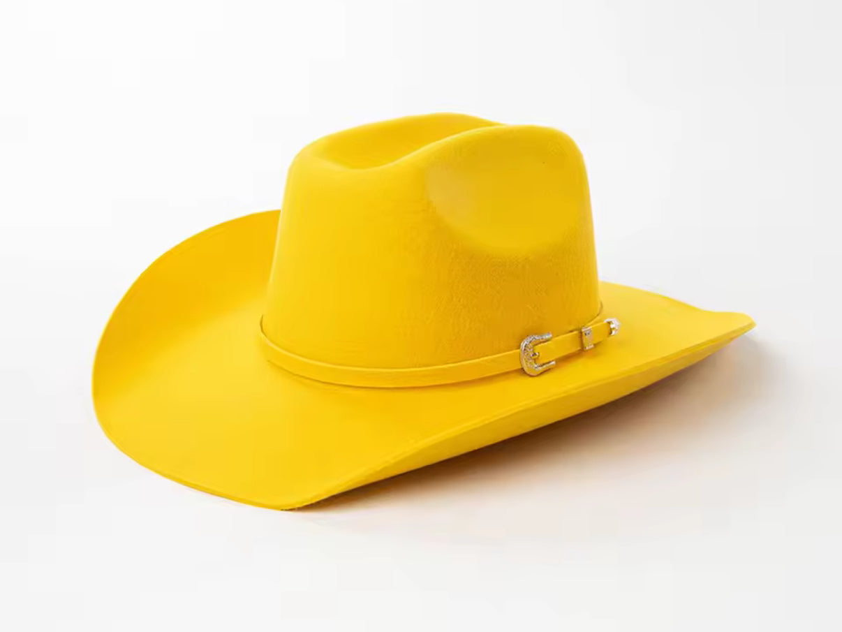 100% Wool Belted Cowboy Hat Solid, Solid Cowboy Hat for Burning,
