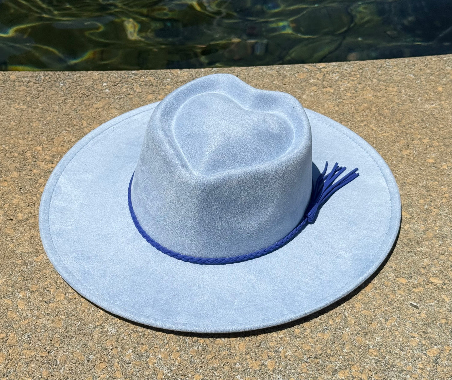 Hearted widebrim Vegan Fedora Hat