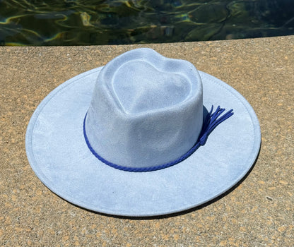 Hearted widebrim Vegan Fedora Hat