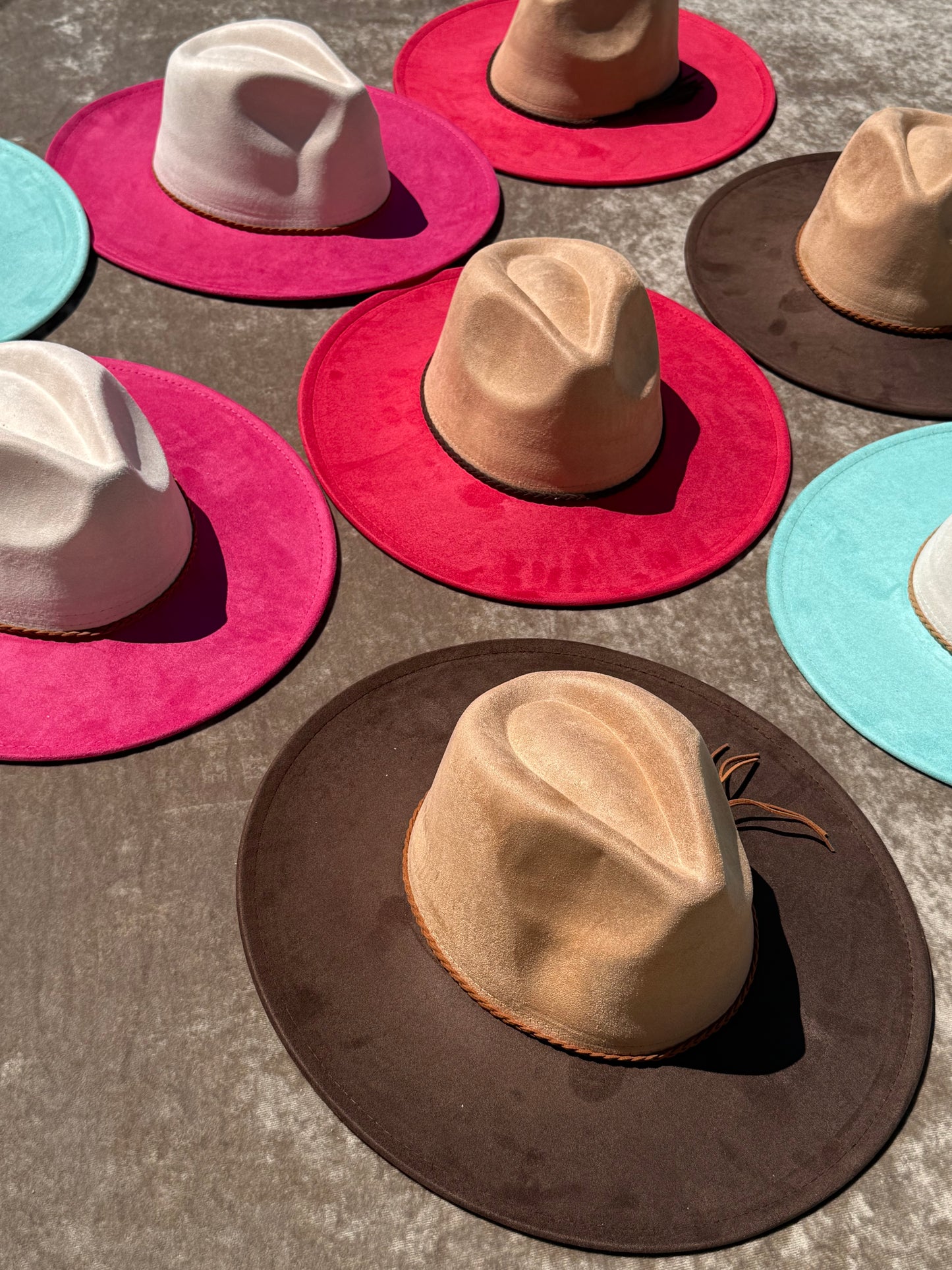 Two Toned Vegan Suede Hat Blank, Hat for Burning, Hat Pyrography, Fedora Hat, Wide Brim Hat, Hat for Engraving