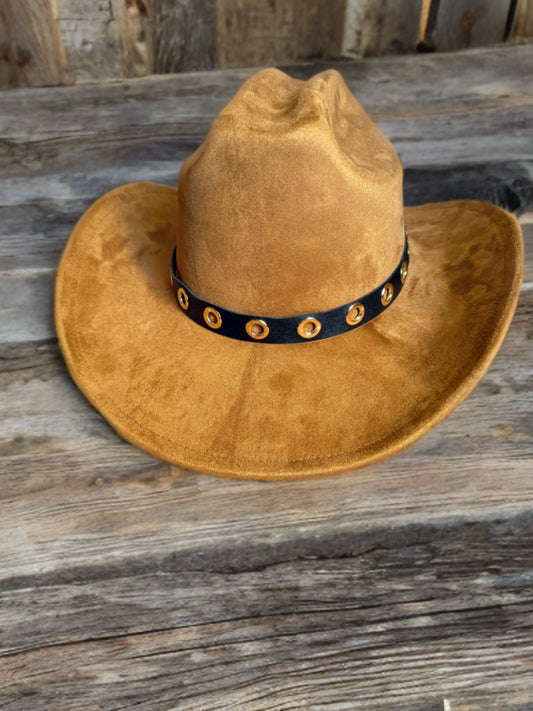Vegan Suede Cowboy Hat Solid, Solid Cowboy Hat for Burning,, Rancher Hat, Wide Brim Hat, Hat for customization - Accessorizmee