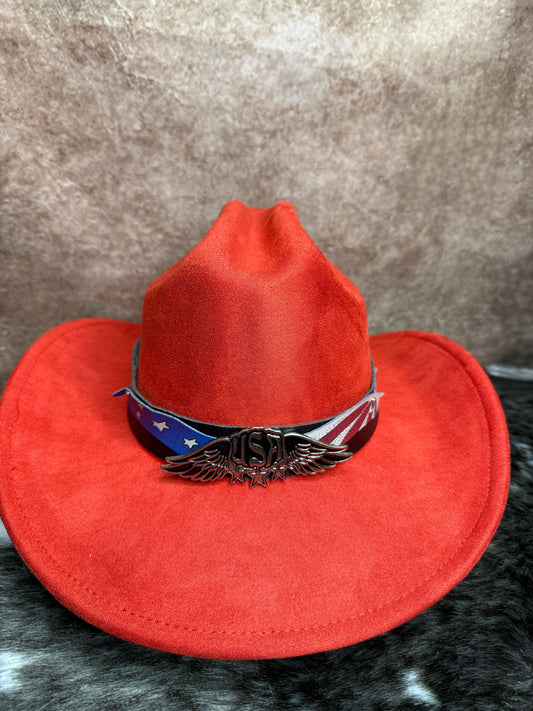 Premium Suede Cowboy Hat - Adjustable Straps Inside, Unisex Design, Size 56-58cm(S-L), Western Style, Great for Burning, Shipped in a Box - Accessorizmee