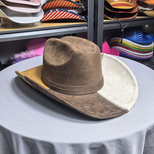 Patchland Suede Cowboy Hat - Accessorizmee