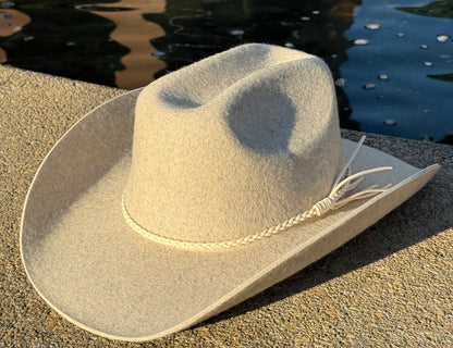 100% Wool Cowboy Hat Solid, Solid Cowboy Hat for Burning