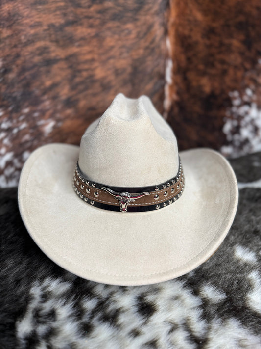 Premium Suede Cowboy Hat - Adjustable Straps Inside, Unisex Design, Size 56-58cm, Western Style, Fashionable & Functional, Shipped in a Box - Accessorizmee