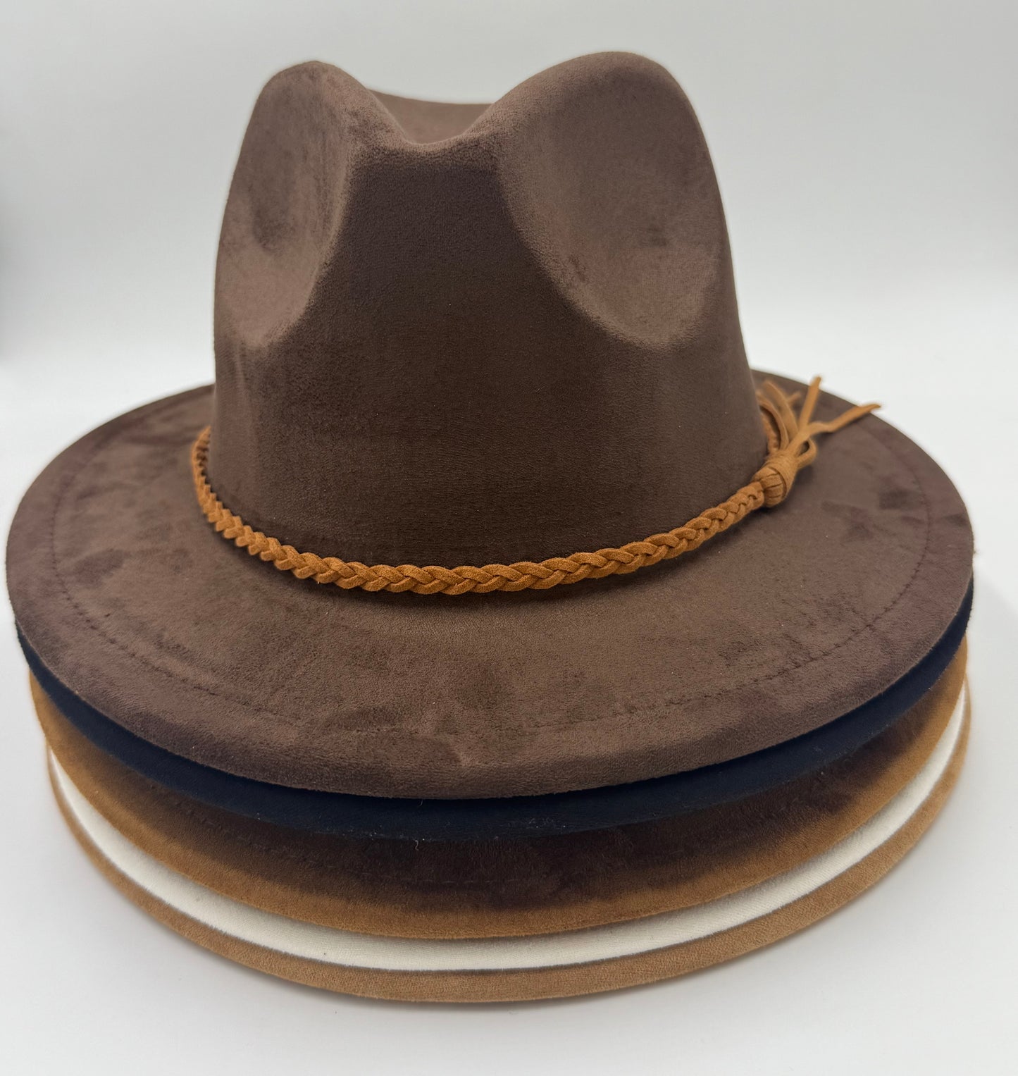 Kids Vegan Suede Fedora Hat