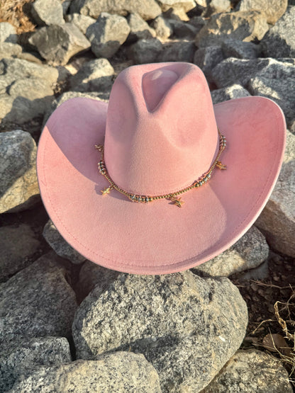 Premium Suede Cowboy Hat - Adjustable Straps Inside, Unisex Design, Size 56-58cm(S-L), Western Style, Great for Burning,
