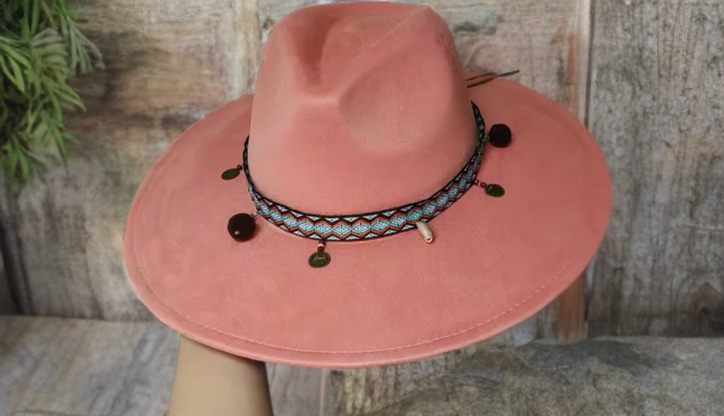 Soho Suede wide brim Fedora