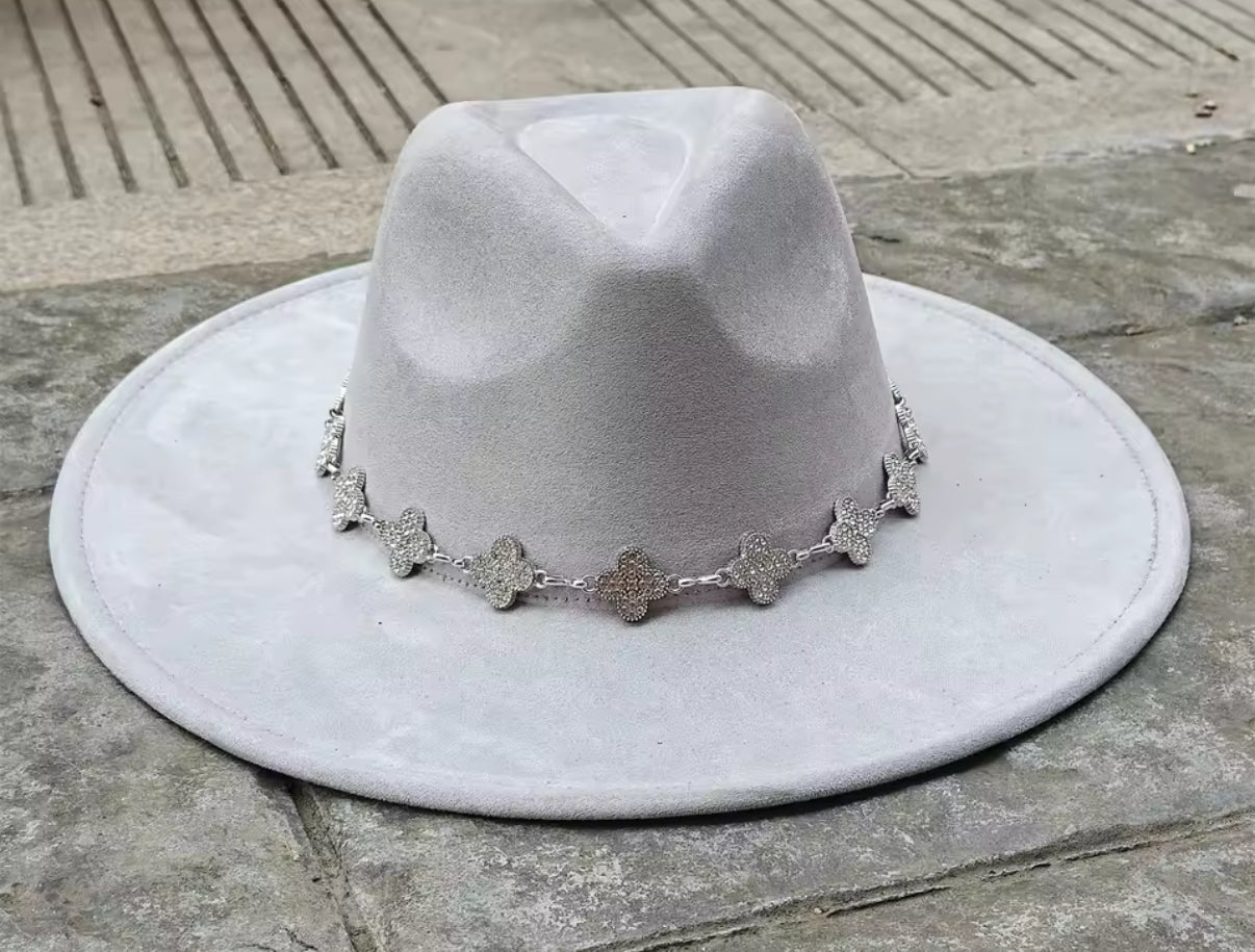 Diamond Suede Wide Brim Fedora