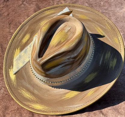 Custom handcrafted Chestnut Fedora Hat