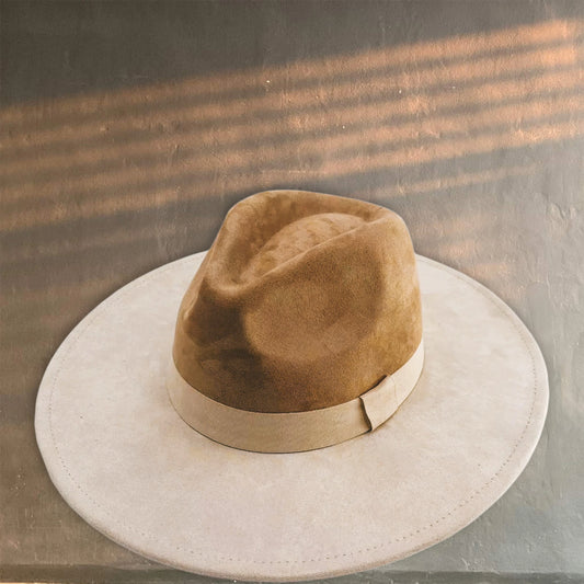 Vanillabean Luxury Fedora Hat - Unisex Adjustable Suede Blend with Feather Accent - Size 56-58cm - Elegant & Sophisticated Design - Accessorizmee