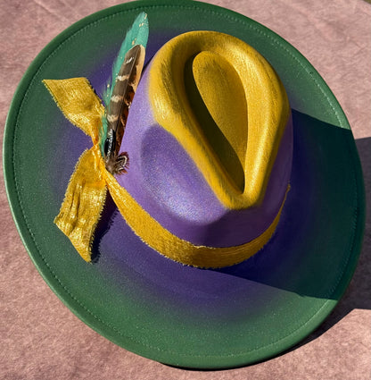 Custom Mardi Gras Fedora Hat
