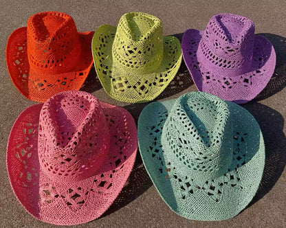 Hand Woven Straw Cowboy Hat