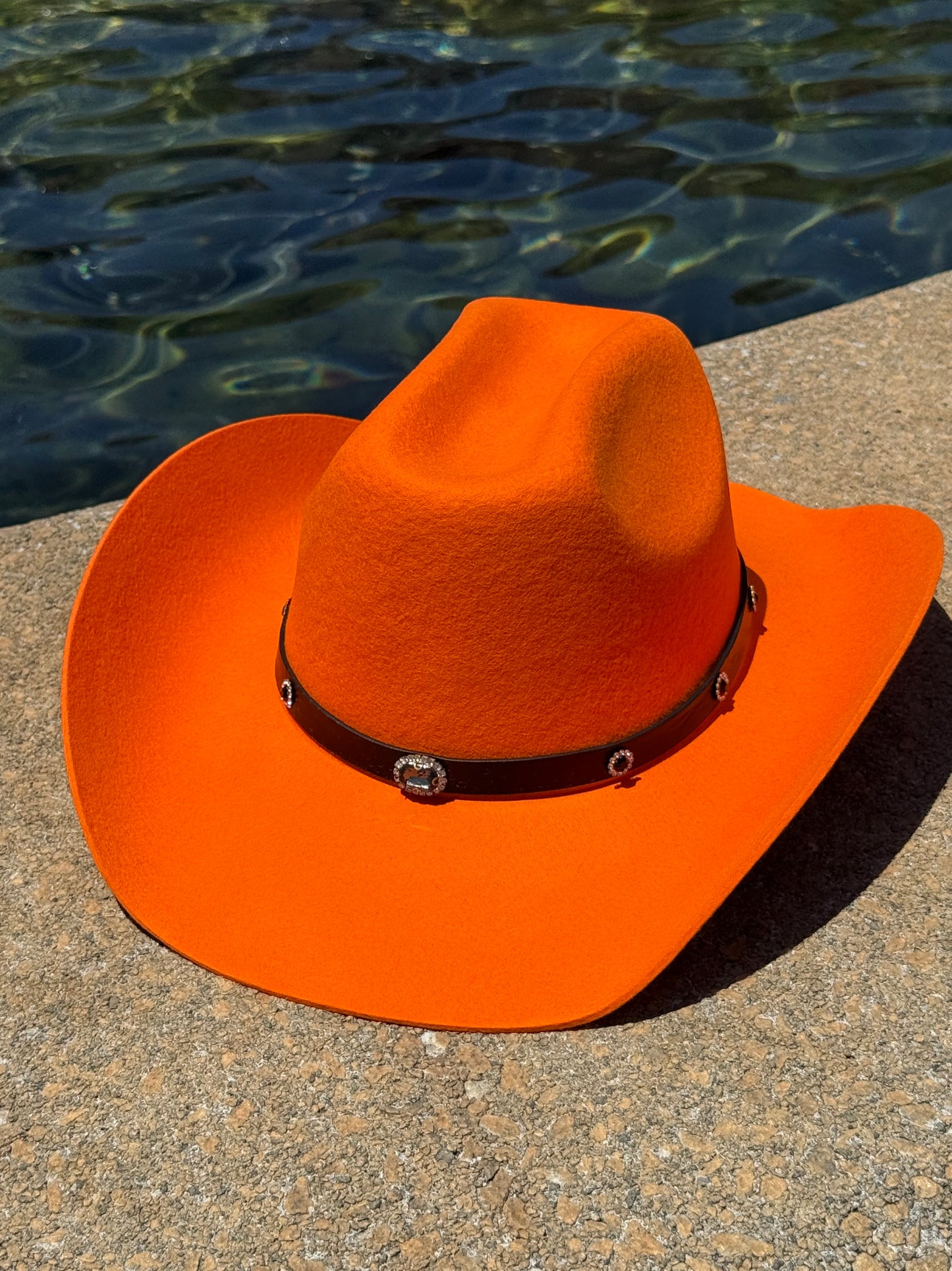 Diamond dice 100% Wool Cowboy Hat Solid, Solid Cowboy Hat for Burning
