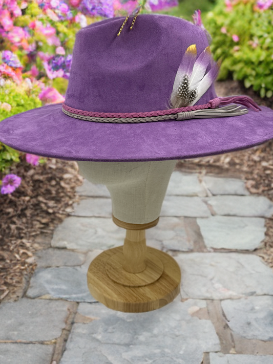 Luxury Fedora Hat -purpleburst - Accessorizmee