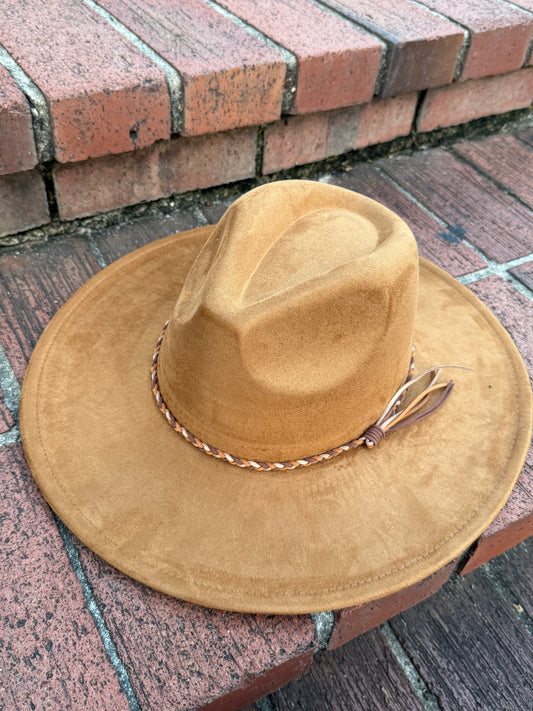 Vegan Suede Classic Wide Brim-Style Hat – Unisex ,Adjustable & Stylish Suitable for Pyrography, Laser Engraving - Accessorizmee
