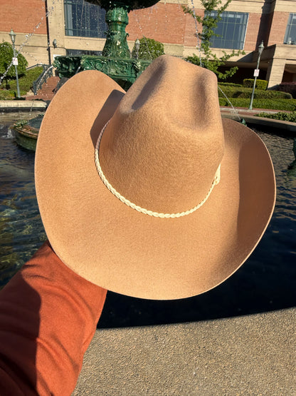 100% Wool Cowboy Hat Solid, Solid Cowboy Hat for Burning