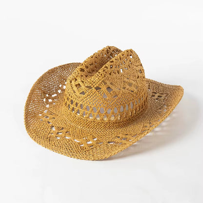 Spring Hand Woven Straw Cowboy Hat