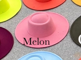Round Brim Stiff Fedora - Adjustable Felt Hat with 10cm Brim, Unisex, Polyester Interior, Available in Various Colors