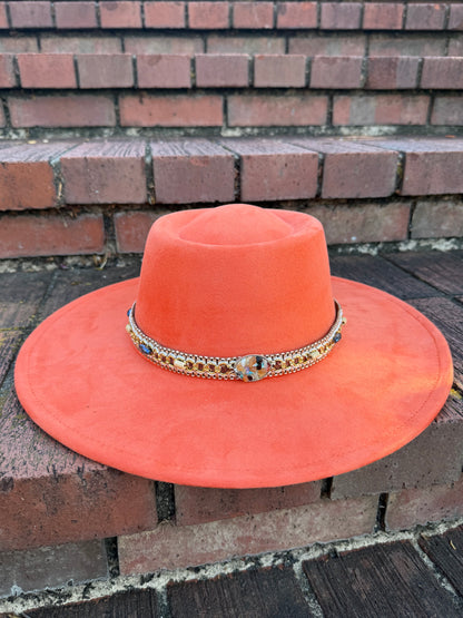 Round Rockme Boater Brim Fedora Hat