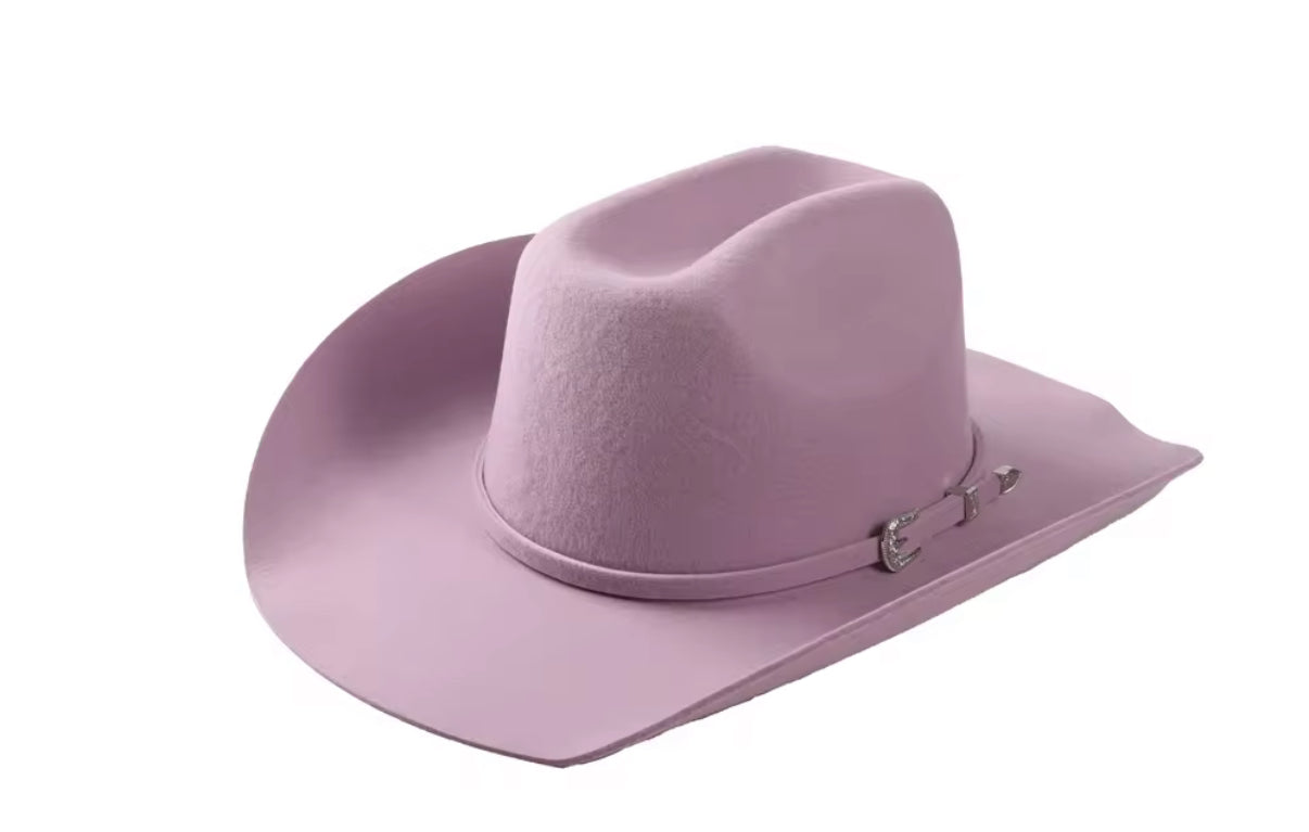 100% Wool Belted Cowboy Hat Solid, Solid Cowboy Hat for Burning,