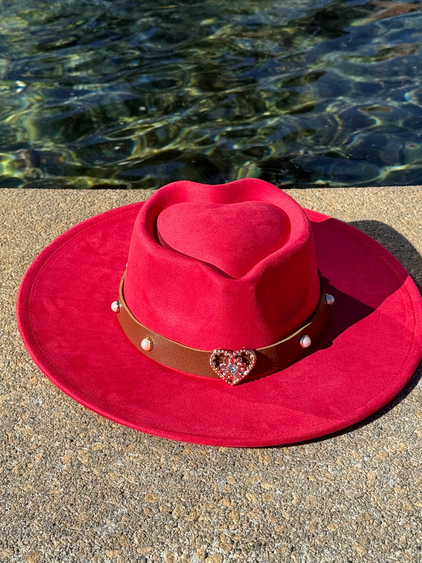 Full Heart widebrim Vegan Fedora Hat